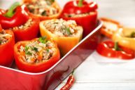 Stuffed veal peppers